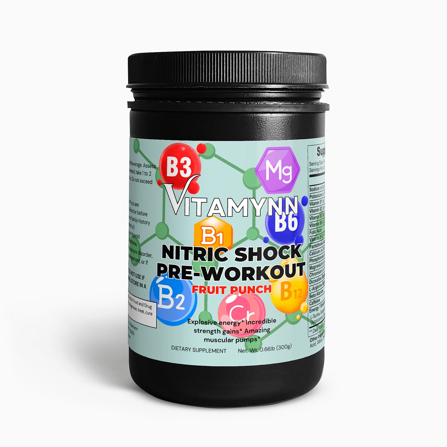 Nitric Shock Pre-Workout Powder (Fruit Punch)