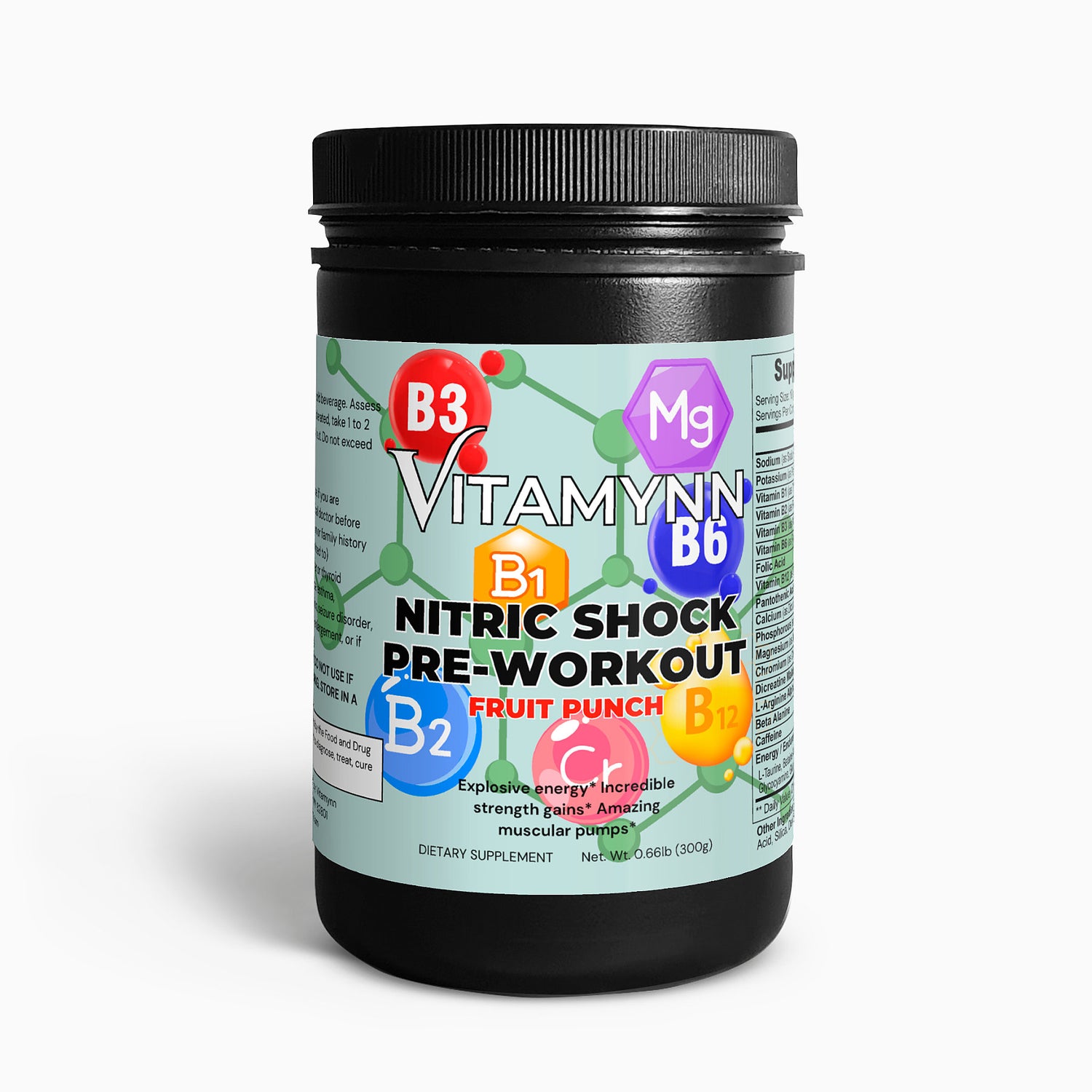 Nitric Shock Pre-Workout Powder (Fruit Punch)